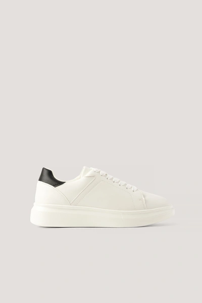 Shop Na-kd Contrast Counter Trainers White In White/black