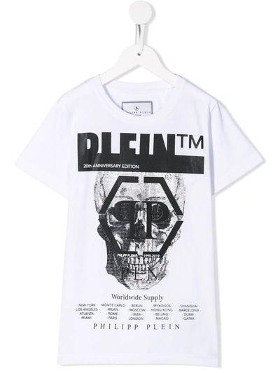 Shop Philipp Plein Skull-motif Printed T-shirt In White