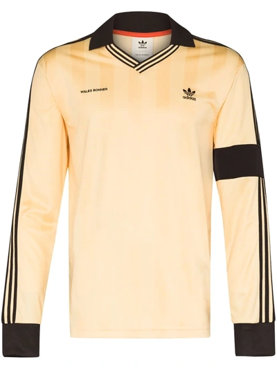 Shop Adidas Originals X Wales Bonner Soccer Long-sleeve T-shirt In Yellow