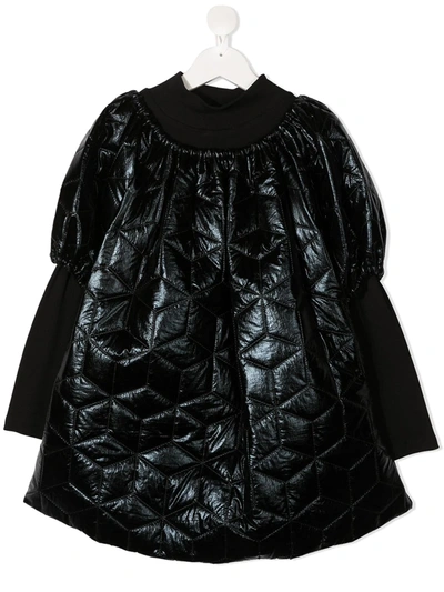 Shop Andorine Oversized Puffer Dress In Black