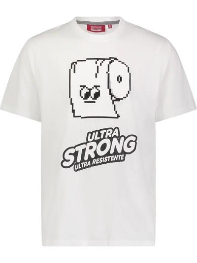 Shop Mostly Heard Rarely Seen 8-bit Ultra Strong Cotton T-shirt In White