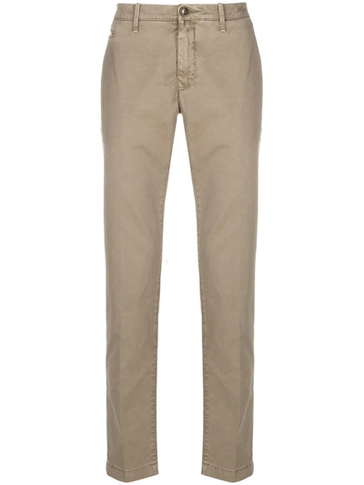 Shop Jacob Cohen Straight-leg Chinos In Neutrals