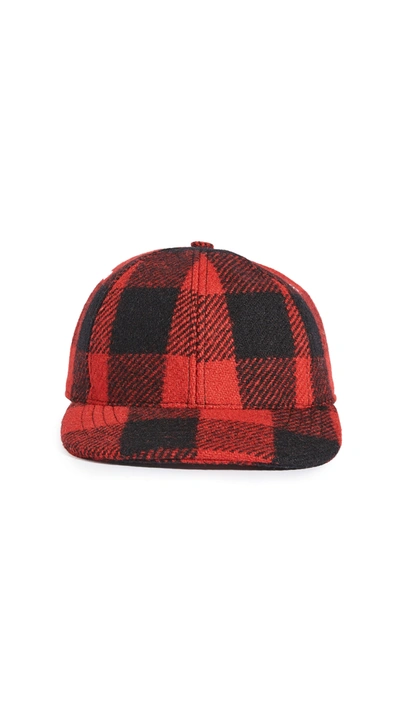 Shop Ami Alexandre Mattiussi Patch Hat In Noir/rouge