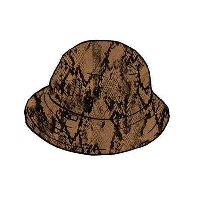 Pre-owned Supreme  Snakeskin Corduroy Bell Hat Tan