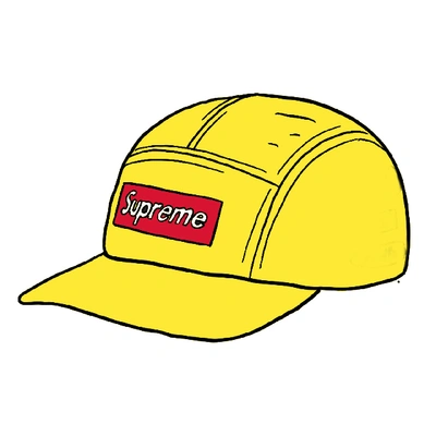 Pre-owned Supreme  Inset Logo Camp Cap Yellow