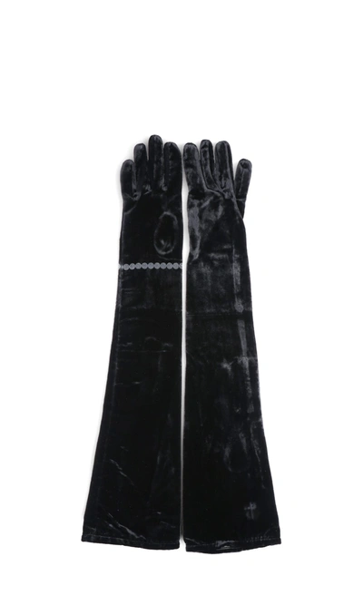 Shop Mm6 Maison Margiela Gloves In Black