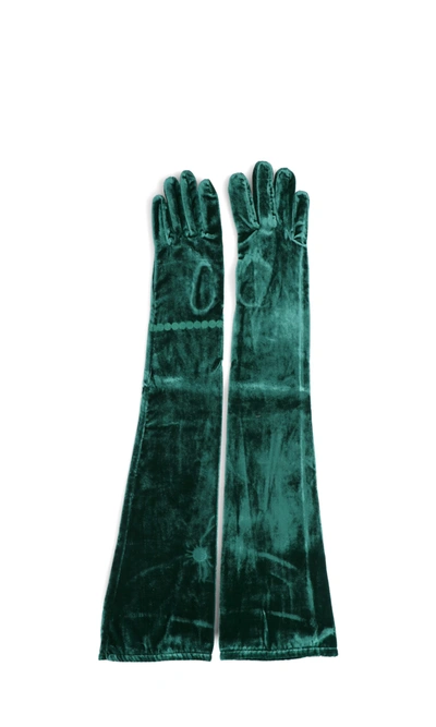 Shop Mm6 Maison Margiela Gloves In Green