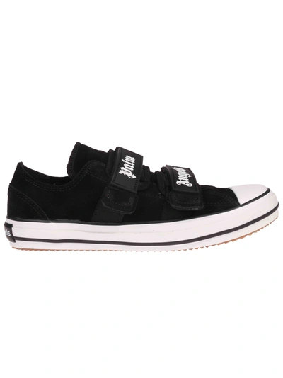 Shop Palm Angels Velcro Vulcan Sneakers In Black/white