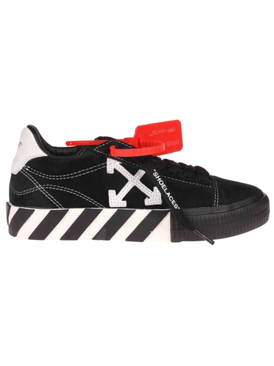 Shop Off-white New Arrow Low Vulcanized Sneakers In Black/white