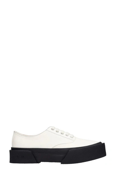 Shop Oamc Inflate Sneakers In White Leather