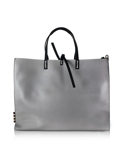 Shop Manila Grace Felicia E/w Tote Bag In Grey