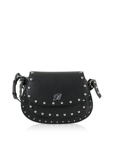 Shop Blumarine Andrea Black Leather Crossbody Bag