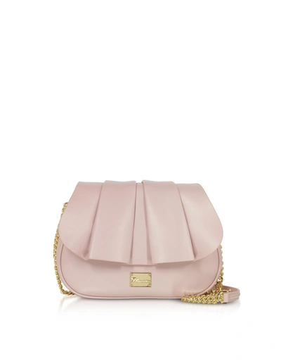 Shop Blumarine Karen Light Pink Leather Shoulder Bag