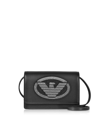Shop Emporio Armani Logo Signature Mini Bag In Black