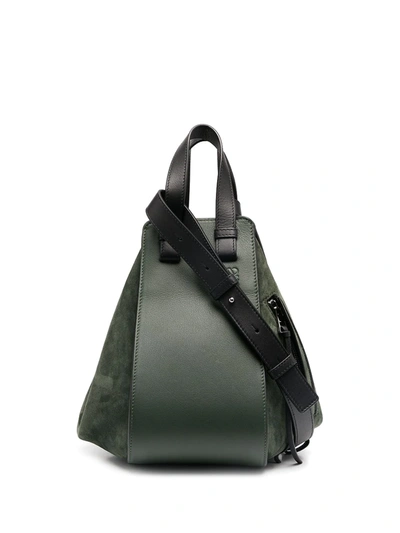 Shop Loewe Small Hammock Shoulder Bag In Green