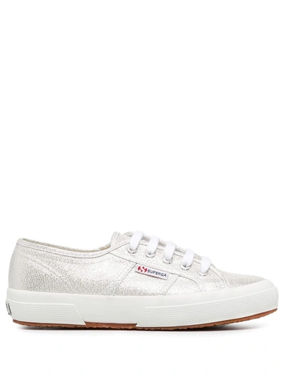 Shop Superga Metallic Low-top Sneakers In Silver