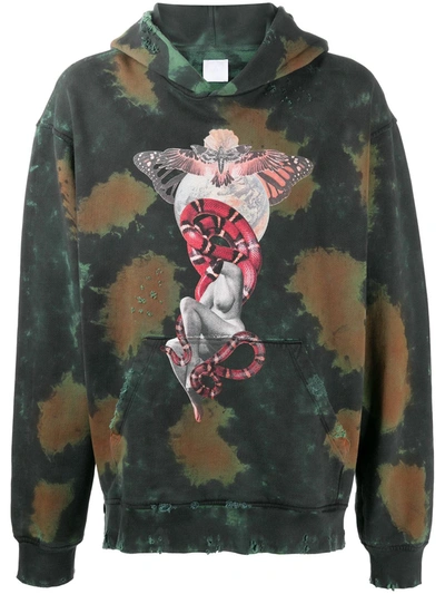 Shop Alchemist Tie-dye Butterfly Hoodie In Green