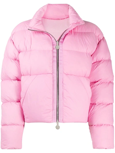Shop Ienki Ienki Cropped Puffer Coat In Pink
