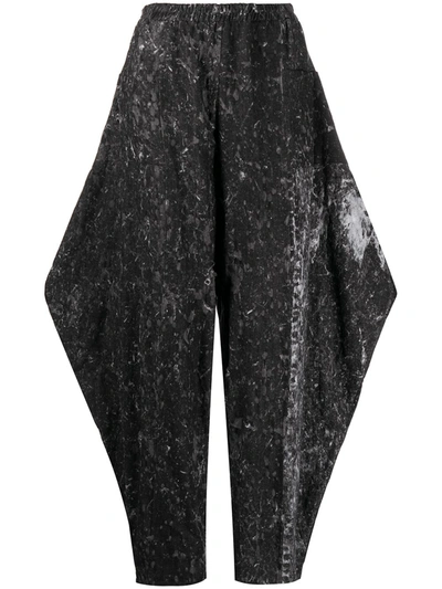 Shop Barbara Bologna Distressed Print Harem Trousers In Black