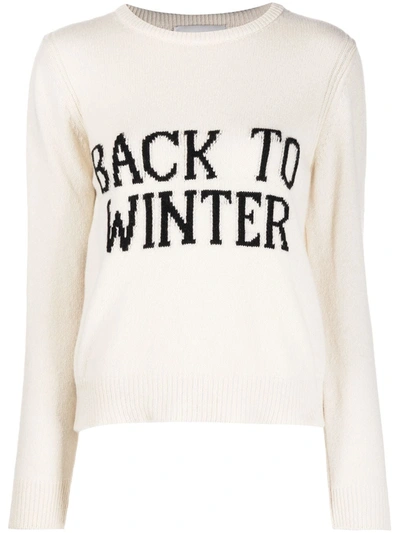 Shop Alberta Ferretti Back To Winter Jumper In Neutrals