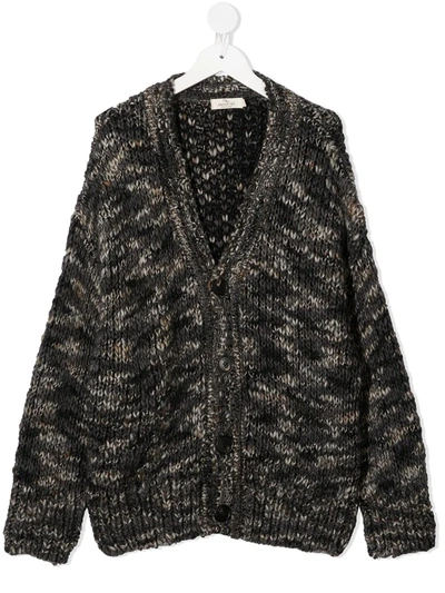 Andorine Chunky Knit Cardigan In Grey