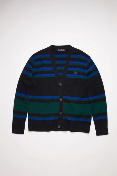 Shop Acne Studios Cardigan Sweater Black/blue
