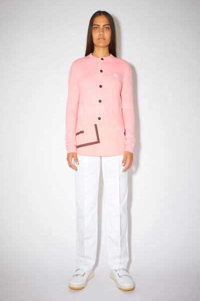 Shop Acne Studios Fa-wn-knit000003 Blush Pink In Cardigan Sweater