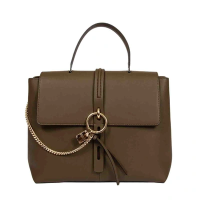 Shop Borbonese Women's Green Leather Handbag