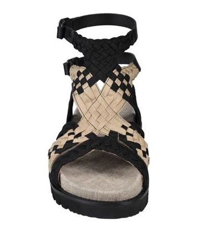 Shop Alberta Ferretti Woman Sandals Black Size 6 Textile Fibers