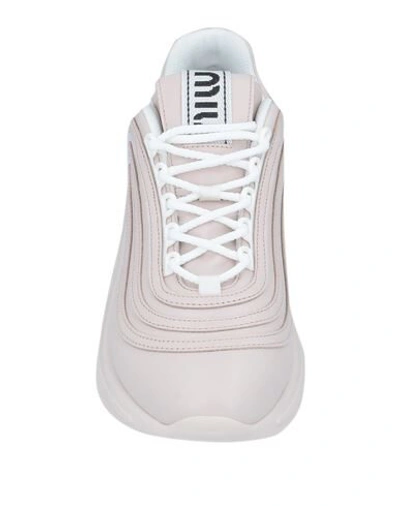 Shop Miu Miu Woman Sneakers Light Pink Size 11 Soft Leather, Textile Fibers