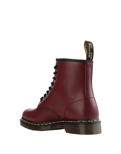 Shop Dr. Martens' Dr. Martens Woman Ankle Boots Burgundy Size 6 Soft Leather In Red