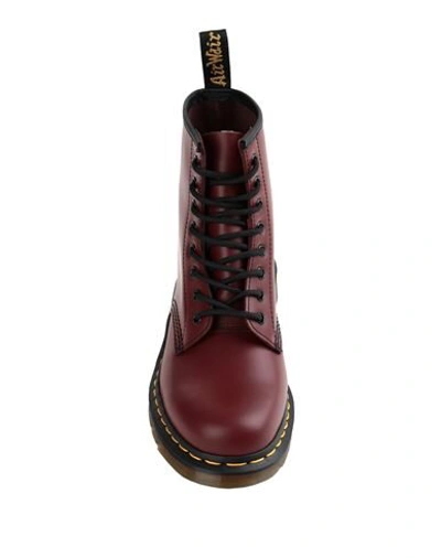Shop Dr. Martens' Dr. Martens Woman Ankle Boots Burgundy Size 8.5 Soft Leather In Red