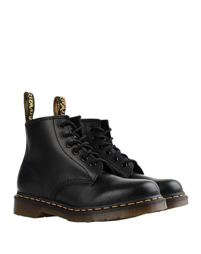 Dr. Martens' Leather Ankle Boots Contrast Stitching In Black