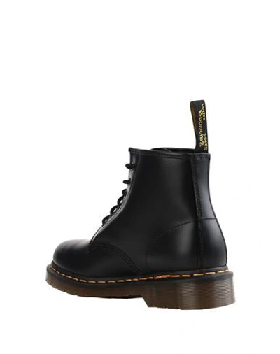 Dr. Martens' Leather Ankle Boots Contrast Stitching In Black
