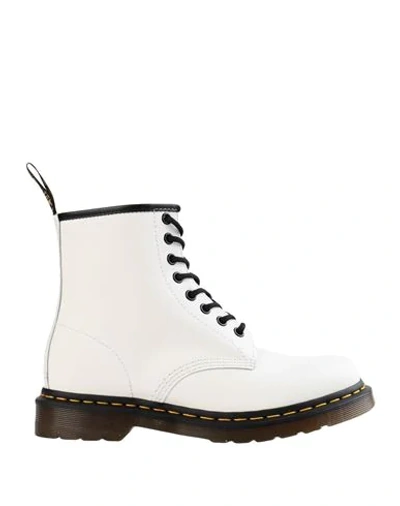 Shop Dr. Martens' Dr. Martens Woman Ankle Boots White Size 6 Soft Leather