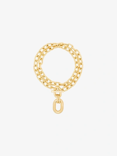 Shop Rabanne Gold Tone Double Wrap Chain Necklace