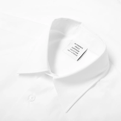 Shop Vetements Front Logo Shirt In White