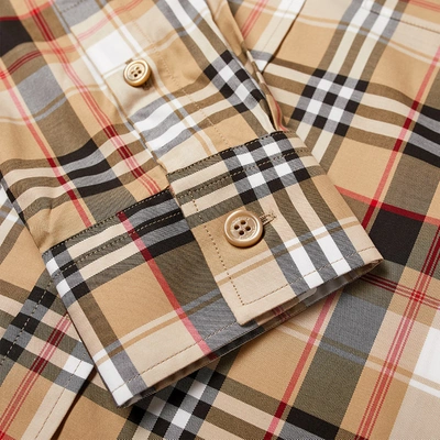 Shop Burberry Cadby Archive Check Shirt In Neutrals