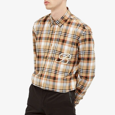 Shop Burberry Cadby Archive Check Shirt In Neutrals