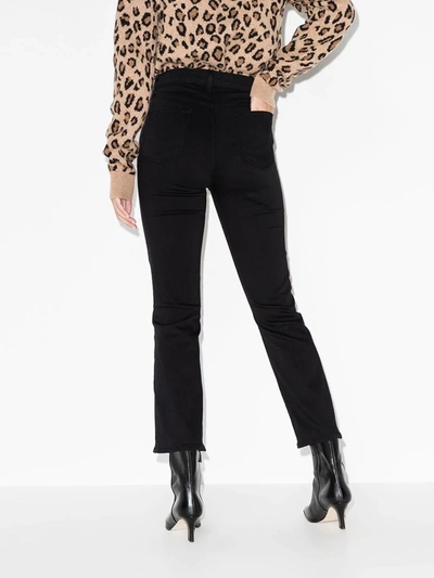 Shop J Brand Franky High Waist Bootcut Jeans In Black