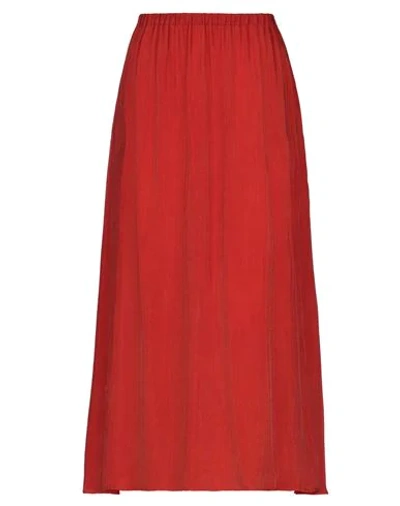 Shop American Vintage Long Skirts In Brick Red