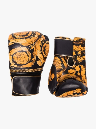 Versace Black & Gold Boxing Gloves - Z7011 Black