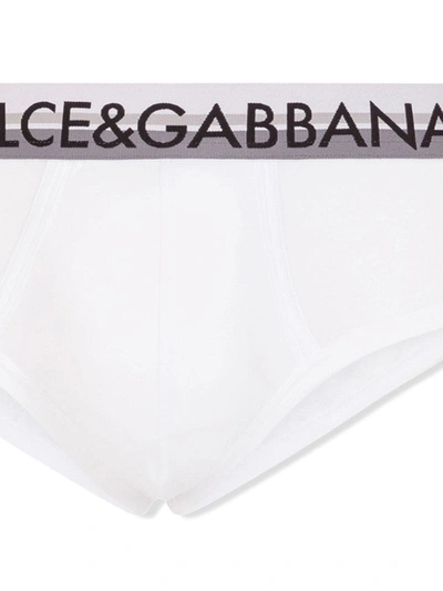 Shop Dolce & Gabbana Brando Logo-waistband Briefs In White