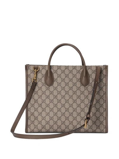 Shop Gucci X Disney Donald Duck Tote Bag In Brown