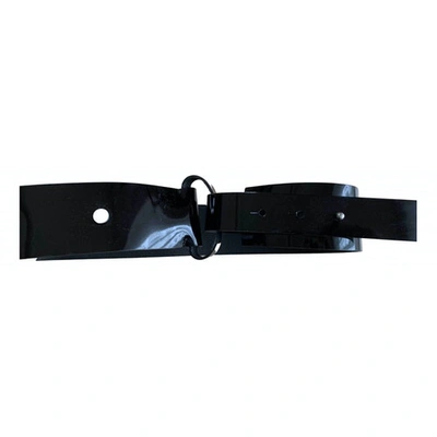 Pre-owned Marni Patent Leather Belt In Black