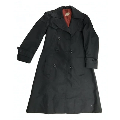 Pre-owned Dior Trench Coat In Navy