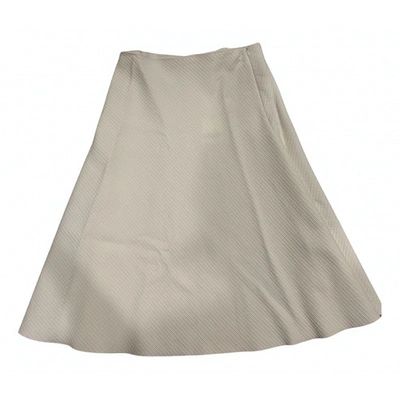 Pre-owned Protagonist Mid-length Skirt In White