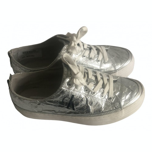 calvin klein silver glitter trainers
