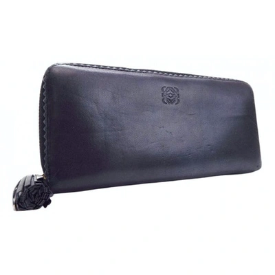 Pre-owned Loewe Amazona Leather Small Bag In Purple