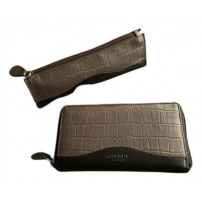 Pre-owned Osprey Leather Wallet In Brown